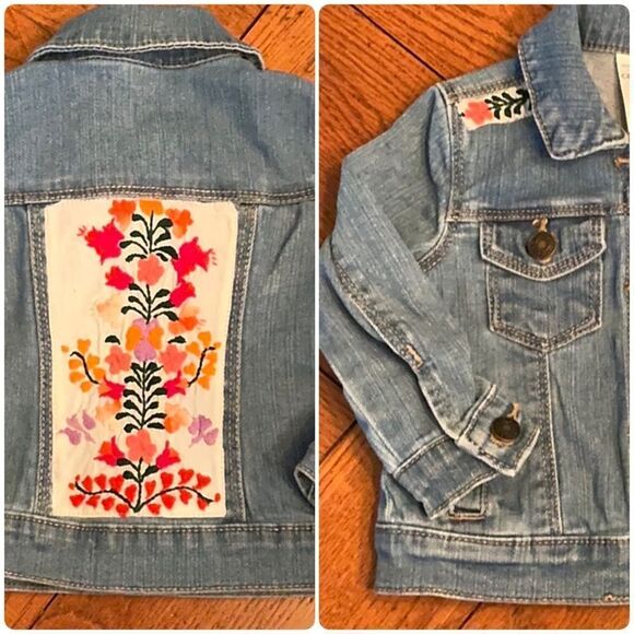Carter's Other - Embroidered Upcycled Baby Denim Jacket